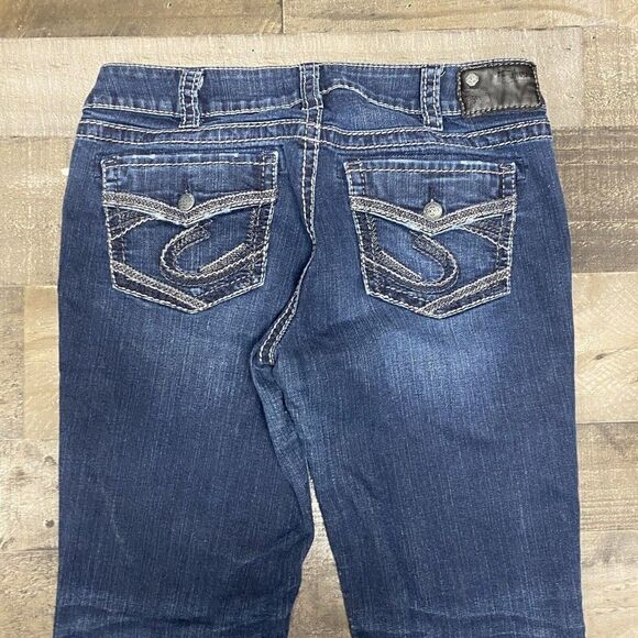 Silver Suki Mid Slim Boot Dark Wash Bootcut Stretch Jeans Size 31x31 - Picture 8 of 12
